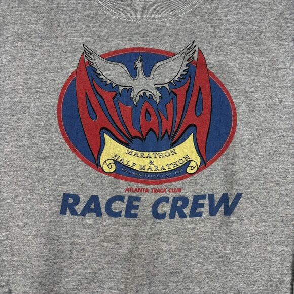Vintage 1996 Atlanta Sweater Gray Size XL Race Crew Sweatshirt Crewneck Marathon - Picture 3 of 10
